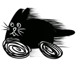 NumNim The Black-Fat Cat sticker #1281685