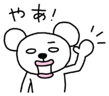 A white of the eye bear sticker #1282904