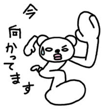 A white of the eye bear sticker #1282922