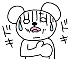 A white of the eye bear sticker #1282925