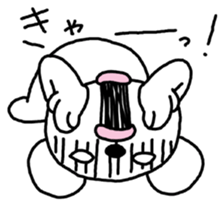 A white of the eye bear sticker #1282926