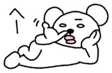 A white of the eye bear sticker #1282930