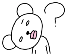 A white of the eye bear sticker #1282933