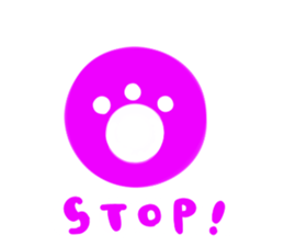 pink cat - hachiware sticker #1283409