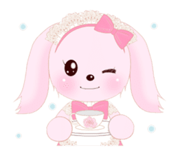 The maid of a pink rabbit.  ~English ver sticker #1283499