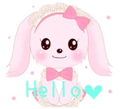 The maid of a pink rabbit.  ~English ver sticker #1283500