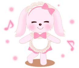 The maid of a pink rabbit.  ~English ver sticker #1283508