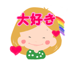colorful girls sticker sticker #1284185