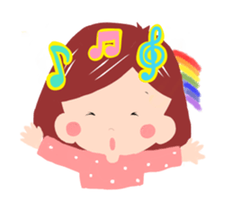 colorful girls sticker sticker #1284205