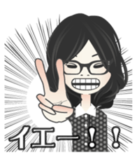 Glasses Girls 01 sticker #1285177