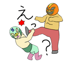 Pro-wrestling game! "Masked wrestler" sticker #1286426