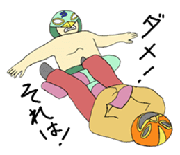 Pro-wrestling game! "Masked wrestler" sticker #1286434