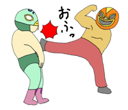 Pro-wrestling game! "Masked wrestler" sticker #1286436