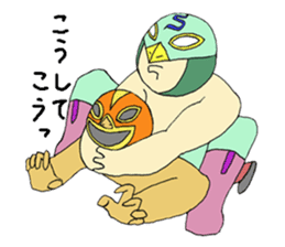 Pro-wrestling game! "Masked wrestler" sticker #1286445
