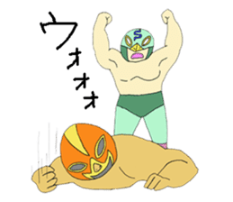 Pro-wrestling game! "Masked wrestler" sticker #1286447