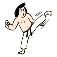 Black Belt-kun sticker #1286539