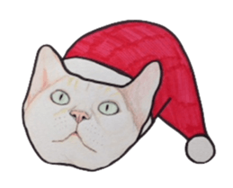 Merry Christmas Cat sticker sticker #1286944