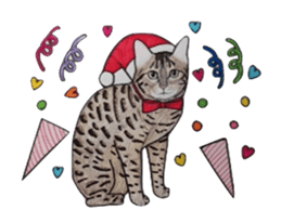 Merry Christmas Cat sticker sticker #1286946
