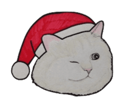 Merry Christmas Cat sticker sticker #1286950