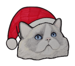 Merry Christmas Cat sticker sticker #1286951