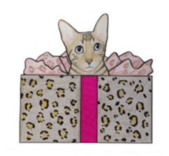 Merry Christmas Cat sticker sticker #1286956