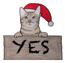 Merry Christmas Cat sticker sticker #1286960