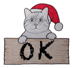 Merry Christmas Cat sticker sticker #1286962