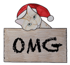 Merry Christmas Cat sticker sticker #1286963