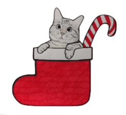 Merry Christmas Cat sticker sticker #1286966