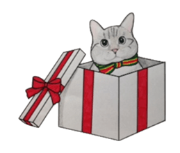 Merry Christmas Cat sticker sticker #1286972