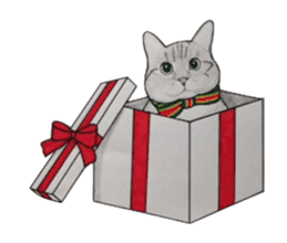 Merry Christmas Cat sticker sticker #1286972
