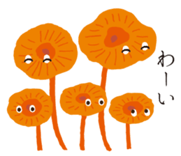 The happy-go-lucky mushrooms Part 2 sticker #1287446