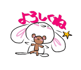 Shirousa(bunny) & Kumakichi(bear). sticker #1287978