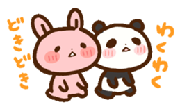 rabbit and panda sticker #1290185