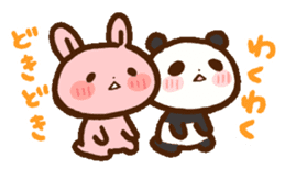 rabbit and panda sticker #1290185