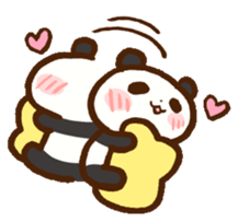 rabbit and panda sticker #1290188