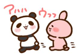 rabbit and panda sticker #1290192