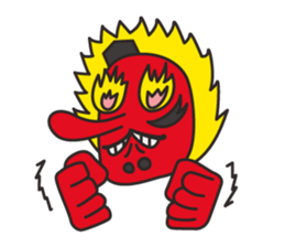 Tengu face sticker #1290229