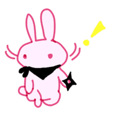 Pink little rabbit sticker #1290755