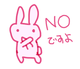 Pink little rabbit sticker #1290756