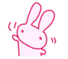 Pink little rabbit sticker #1290757