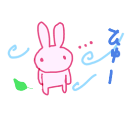 Pink little rabbit sticker #1290760