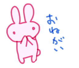 Pink little rabbit sticker #1290766