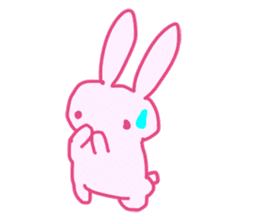 Pink little rabbit sticker #1290767