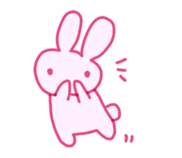 Pink little rabbit sticker #1290769
