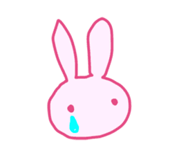 Pink little rabbit sticker #1290770