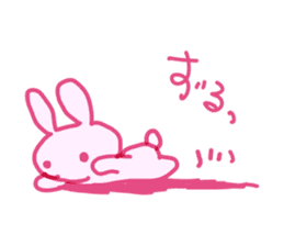 Pink little rabbit sticker #1290771