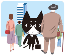 Businessman Cat sticker #1290922