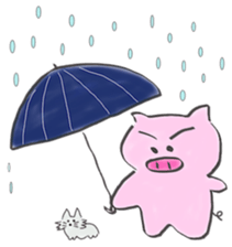 Pig gentlemanly sticker #1291289