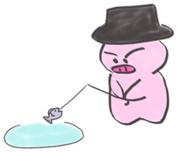 Pig gentlemanly sticker #1291290